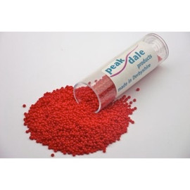 Red Opaque Glass Seed Beads 35g by Peak Dales Red Opaque Glass Seed Beads 35g by Peak Dales