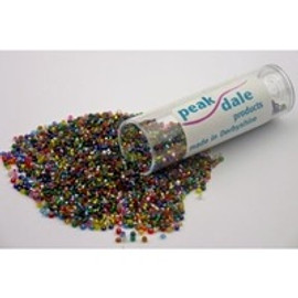 Assorted Foil Glass Seed Beads 35g by Peak Dales Assorted Foil Glass Seed Beads 35g by Peak Dales