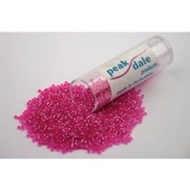 Pink Foil Glass Seed Beads 35g by Peak Dales