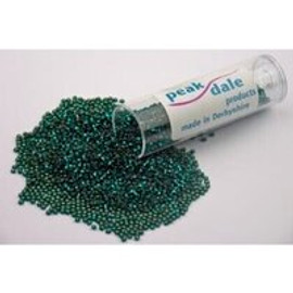 Emerald Glass Seed Beads 35g by Peak Dales Emerald Glass Seed Beads 35g by Peak Dales