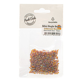 Iridescent Bronze Mini Bugle Beads by Peak Dales Iridescent Bronze Mini Bugle Beads by Peak Dales