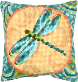 Dragonfly Cross Stitch Cushion Kit by Vervaco Dragonfly Cross Stitch Cushion Kit by Vervaco
