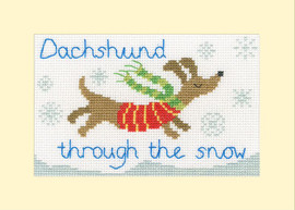Dachshund Through The Snow Counted Cross Stitch Kit by Bothy Threads
