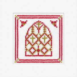 Filigree Arch Window Cross stitch Card Kit by Heritage Filigree Arch Window Cross stitch Card Kit by Heritage