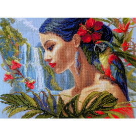 Mother Nature - Tropics Counted Cross Stitch Kit by Aine Mother Nature - Tropics Counted Cross Stitch Kit by Aine
