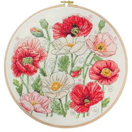 When Poppies Bloom Cross Stitch Kit by Abris Art