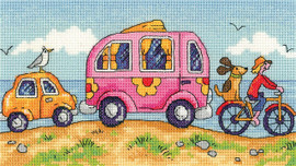 Are We There Yet? Cross Stitch Kit  on Evenweave By Heritage Crafts Are We There Yet? Cross Stitch Kit  on Evenweave By Heritage Crafts