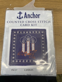 Candles Counted Cross Stitch Card Kit by Anchor