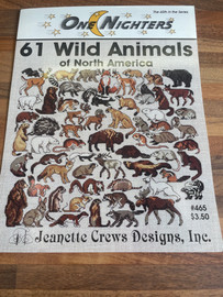 61 Wild Animals of North America One Nighters Cross Stitch Booklet