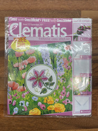 Clematis Cross Stitch Card Kit 