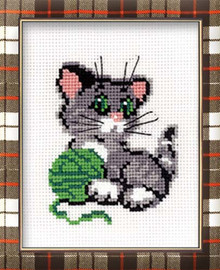 Kitten With Ball Cross Stitch Kit