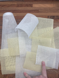 1 Bundle of Various count Canvas Marked and slightly discoloured - price reflects this