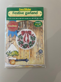 *Second-Hand* Festive Garland Cross Stitch Card Kit