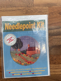 Printed Mini Cottage Needlepoint Card Kit