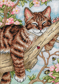 Napping Kitten Cross Stitch Kit