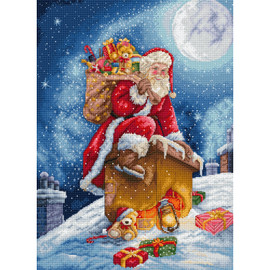 Santa’s Secret Stop Cross Stitch Kit by Letistitch