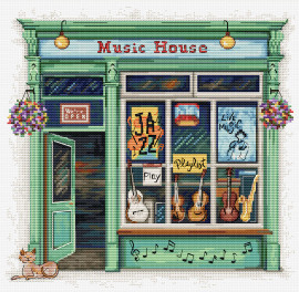Music House Cross Stitch Kit by Luca-S