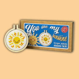 You are My Sunshine Mini Matchbox Cross Stitch Kit by The Crafty Kit Co.