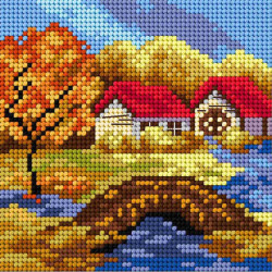 Autumn Meadow Tapestry Canvas Only by Orchidea