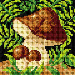 Mushroom IV Tapestry Canvas Only by Orchidea
