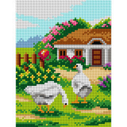 Geese Tapestry Canvas Only by Orchidea