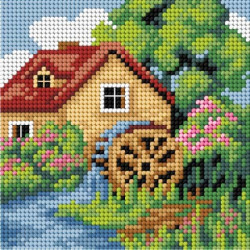 Water Mill Tapestry Canvas Only by Orchidea