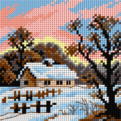 Winter Landscape Tapestry Canvas Only by Orchidea