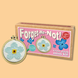 Forget-Me-Not! Mini Matchbox Cross Stitch Kit by The Crafty Kit Co.
