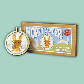 Hoppy Easter! Mini Matchbox Cross Stitch Kit by The Crafty Kit Co.