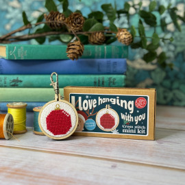 I Love Hanging with You Mini Matchbox Cross Stitch Kit by The Crafty Kit Co.