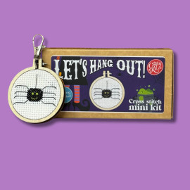Let's Hang Out! Halloween Mini Matchbox Cross Stitch Kit by The Crafty Kit Co.