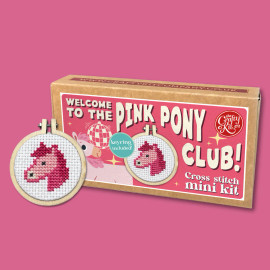 Welcome to the Pink Pony Club! Mini Matchbox Cross Stitch Kit by The Crafty Kit Co.