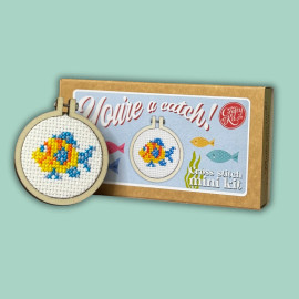 You're a Catch! Mini Matchbox Cross Stitch Kit by The Crafty Kit Co.