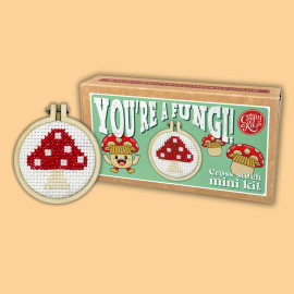 You're a Fungi! Mini Matchbox Cross Stitch Kit by The Crafty Kit Co.