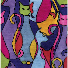 Colourful Cats Tapestry Kit By Design Works