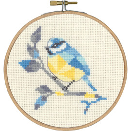 Bluetit Counted Cross Stitch Kit By Permin