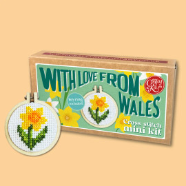 With Love from Wales Mini Matchbox Cross Stitch Kit by The Crafty Kit Co.