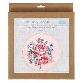 Embroidery Kit with Hoop: Rose Blossom By Trimits