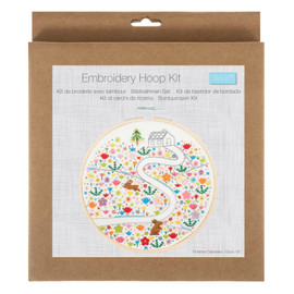 Embroidery Kit with Hoop: Floral Journey By Trimits