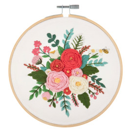 Embroidery Kit with Hoop: Rose with Hoop by Trimits