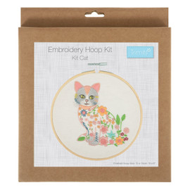 Embroidery Kit with Hoop: Cat with Hoop by Trimits