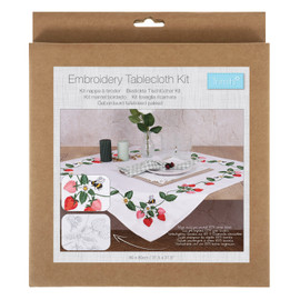 Embroidery Kit: Tablecloth: Strawberries by Trimits