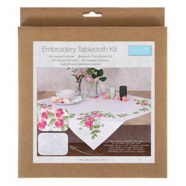 Embroidery Kit: Tablecloth: Floral Berries by Trimits