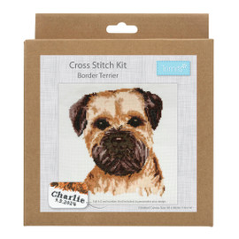 Large Border Terrier Counted Cross Stitch Kit by Trimits