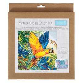 Large Parrot Printed Cross Stitch Kit By Trimits