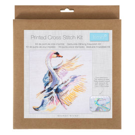 Large Swan Printed Cross Stitch Kit By Trimits