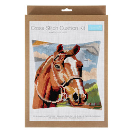 Horse Brown Chunky Printed Cross Stitch Kit by Trimits