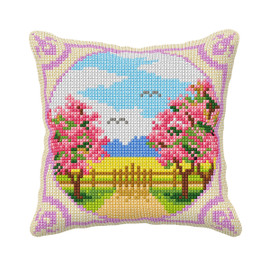 Spring Scene Cushion Cross Stitch Kit By Orchidea