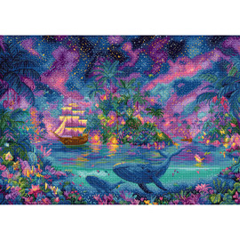 Celestial Isles Counted Cross Stitch Kit by Letistitch