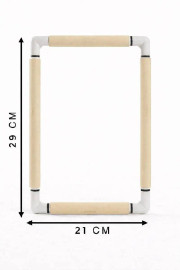 Nurge Beige Embroidery Snap Frame 21cm x 29cm